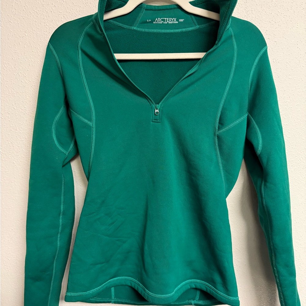 Arc'teryx Women's Teal Green Half-Zip Hoodie